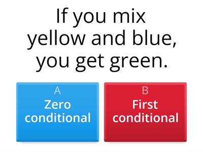 Zero and first conditional