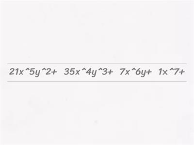 №273. Бином жіктеулерін жазыңдар: ә) (х+у)^7=