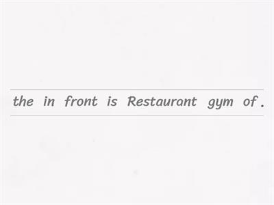 In front of, opposite, behind, between