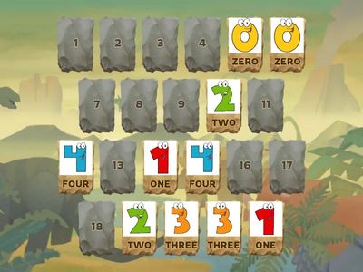 Numbers 0 - 10 - Memory game