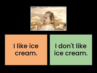 I like/ I don't like + food (1st grade)