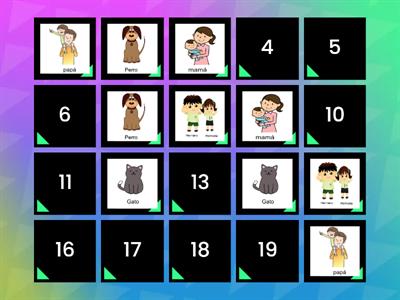 memory game familia, pets, devices