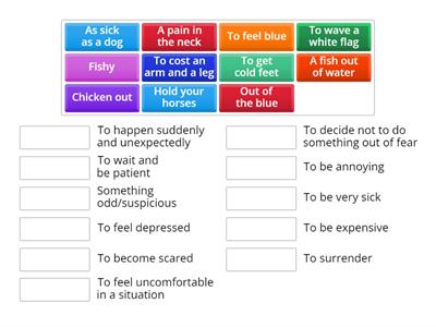 EXPRESSIONS - colors, body, idioms