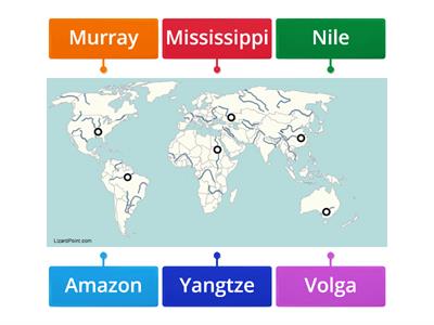 Year 5 - Name and Locate Key World Rivers