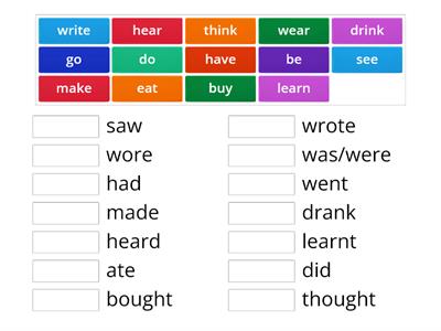 FF4 unit 3 irregular verbs