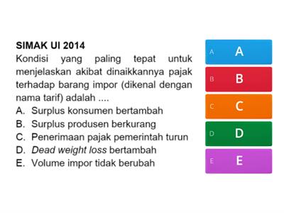 PREE TEST PERDAGANGAN INTERNASIONAL