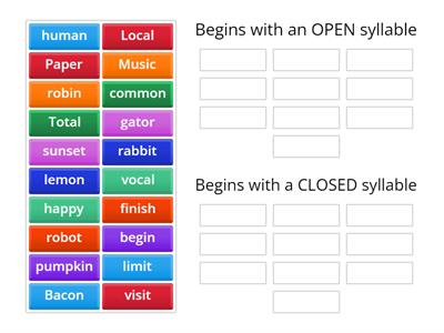 Open and Closed Sort