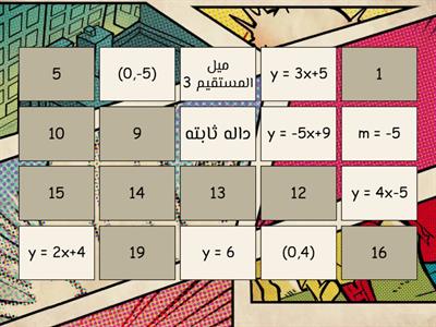 لعبه الذاكره في الداله الخطيه
