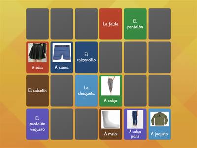 Roupas em espanhol