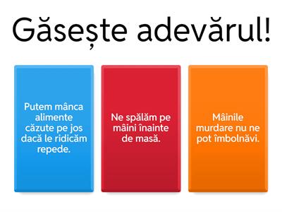 DOUĂ MINCIUNI ȘI UN ADEVĂR - IGIENA ALIMENTELOR