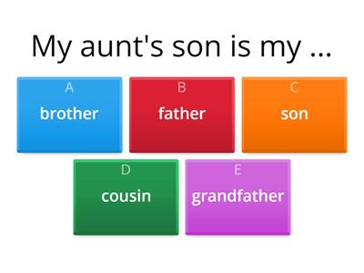 Kid's Box 3 Unit 1 - Family members (quiz)