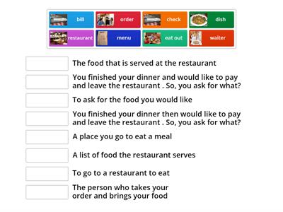 Restaurant Vocabulary