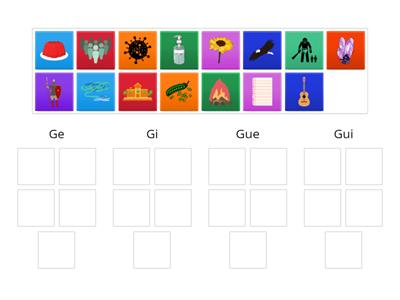 Clasificar: Ge, Gi, Gue, Gui