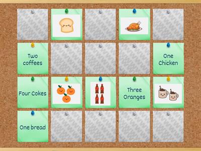 MEMORY GAME - Food and Drinks 