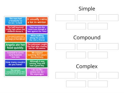Simple, Compound, or Complex Sentences