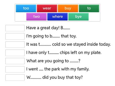 Wk 5 L2 Homophones Match Up 
