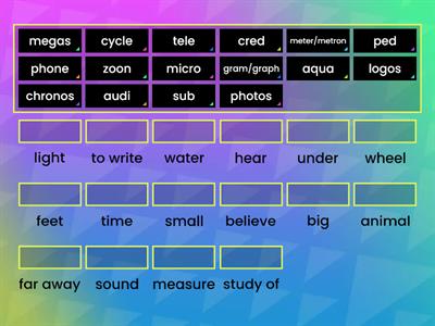 Greek and Latin  Roots Set One