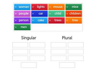 singular vs plural nouns