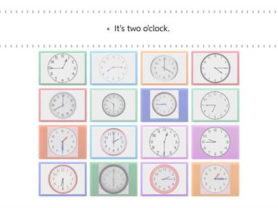 Time (o'clock, half, quarter)