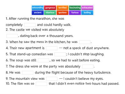 Outcomes UI U6 Extreme adjectives
