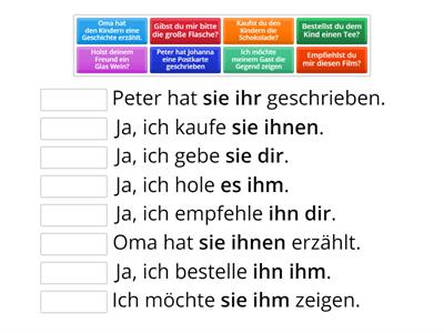 Personalpronomen als Ergänzungen