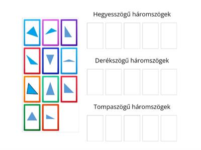 Háromszögek csoportosítása szögei szerint