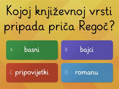 Regoč - razumijevanje pročitanoga