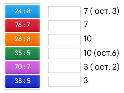 Ділення з остачею 3 клас математика