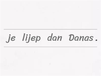 Redoslijed riječi u rečenici