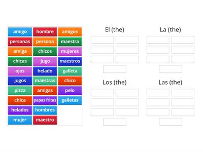definite articles and nouns-Spanish