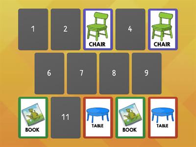 Memory Game - My classroom (Pré B)