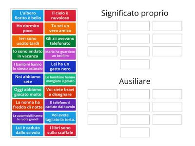 ESSERE e AVERE : significato proprio o ausiliare?