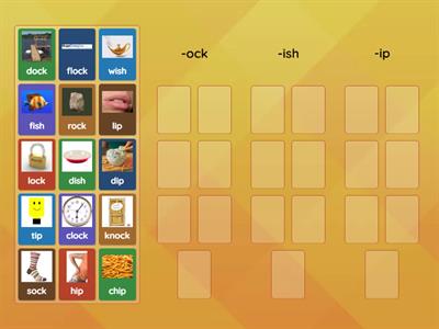 Group sort- Rhyming Words- Nursery Rhymes