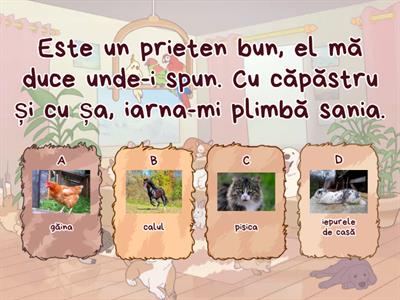 Animale domestice - ghicitori (quiz)