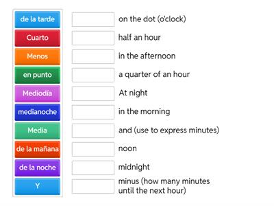 Clock terms