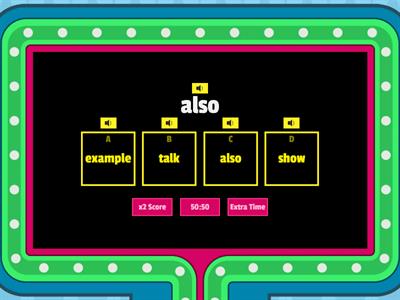 Game Show: Irregular Words