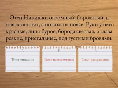 Типы текста 3 класс