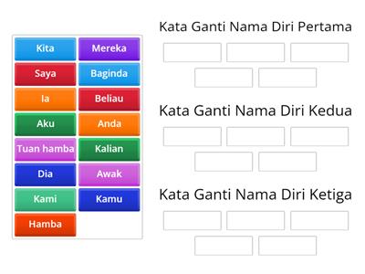 KATA GANTI NAMA TAHUN 3