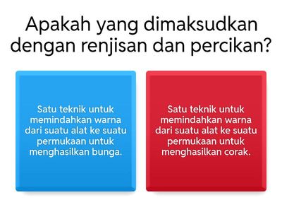 Kuiz Pendidikan kesenian Tahun 3
