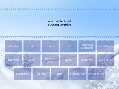 Pioneer pre-int., unit 8d vocabulary items