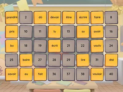 Match infinitive with past participle