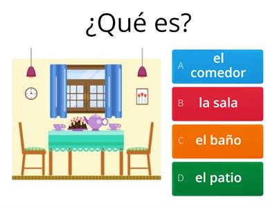 Partes de la casa Quiz