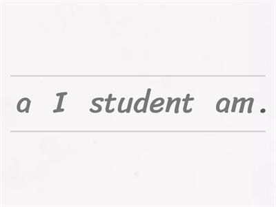 Personal Pronouns and to be verbs - Order the sentences. 