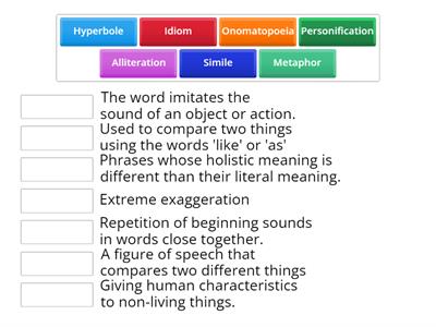 Figurative Language Definitions Match