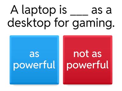 Comparing with 'as...as'