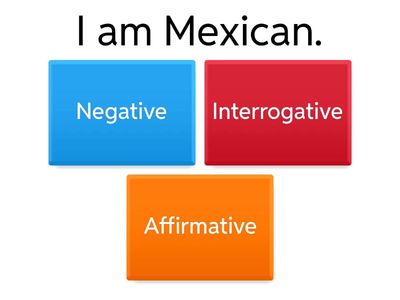 Affirmative, negative, interrogative
