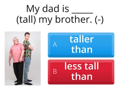 Comparative sentences (more/less)