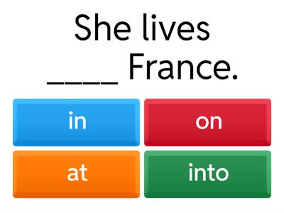 Prepositions exercises 