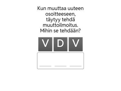 SM2 KPL 5 ASIOINTI, vietnamilaiset hoitajat, järjestä kirjaimet sanoiksi