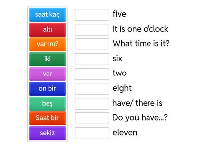 Turkish Numbers 0-20 and more